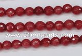 CCN1841 15 inches 6mm faceted round candy jade beads wholesale