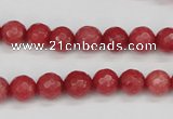 CCN1842 15 inches 8mm faceted round candy jade beads wholesale