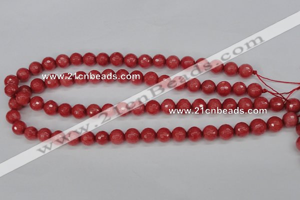 CCN1843 15 inches 10mm faceted round candy jade beads wholesale