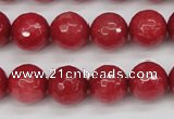 CCN1844 15 inches 12mm faceted round candy jade beads wholesale