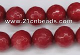 CCN1845 15 inches 14mm faceted round candy jade beads wholesale