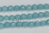 CCN1861 15 inches 6mm faceted round candy jade beads wholesale