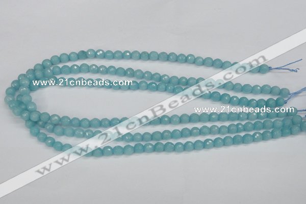 CCN1861 15 inches 6mm faceted round candy jade beads wholesale