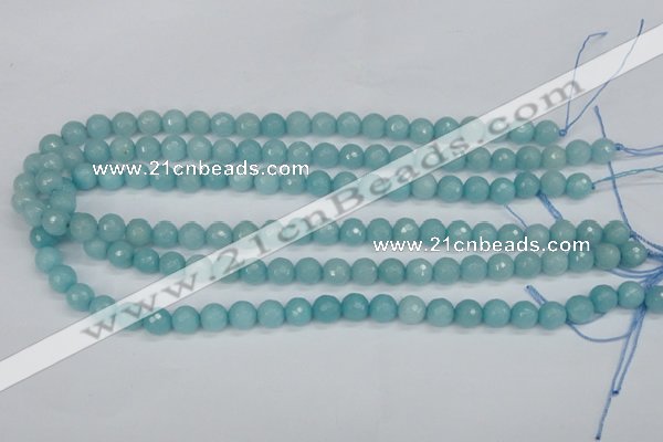 CCN1862 15 inches 8mm faceted round candy jade beads wholesale