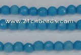 CCN1871 15 inches 6mm faceted round candy jade beads wholesale