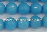 CCN1875 15 inches 14mm faceted round candy jade beads wholesale