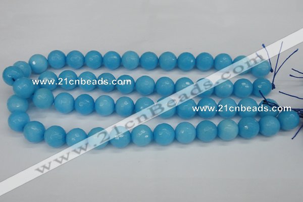 CCN1875 15 inches 14mm faceted round candy jade beads wholesale