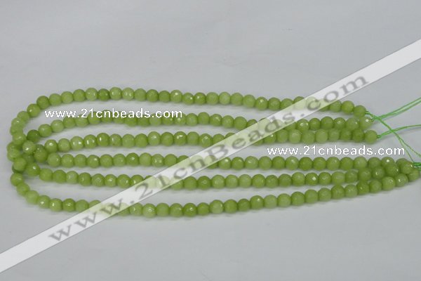 CCN1900 15 inches 4mm faceted round candy jade beads wholesale