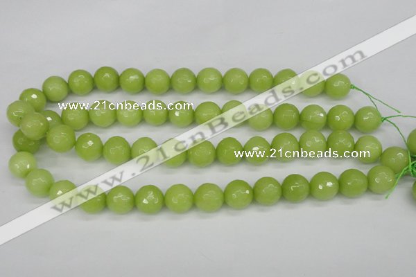 CCN1905 15 inches 14mm faceted round candy jade beads wholesale