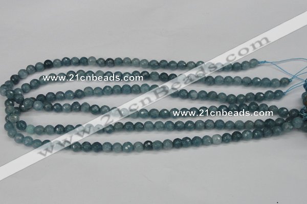 CCN1911 15 inches 6mm faceted round candy jade beads wholesale