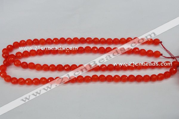 CCN1951 15 inches 6mm faceted round candy jade beads wholesale