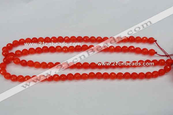 CCN1952 15 inches 8mm faceted round candy jade beads wholesale