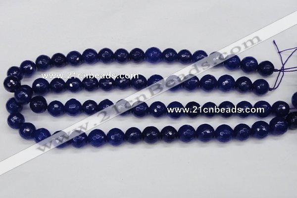 CCN1964 15 inches 12mm faceted round candy jade beads wholesale