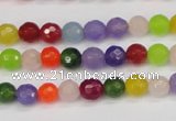 CCN1982 15 inches 8mm faceted round candy jade beads wholesale