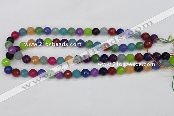 CCN1983 15 inches 10mm faceted round candy jade beads wholesale