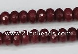 CCN1991 15 inches 6*10mm faceted rondelle candy jade beads wholesale