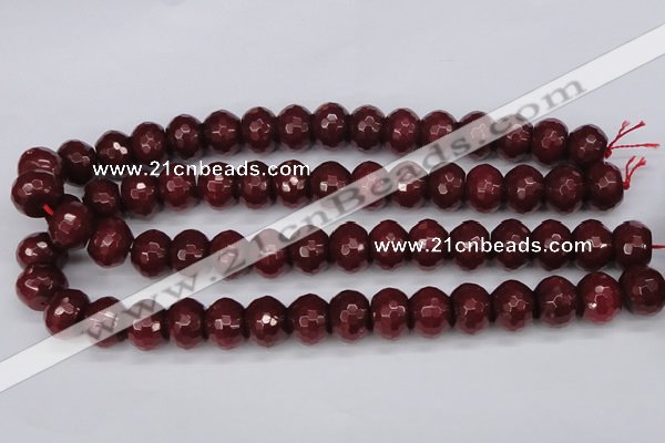 CCN1994 15 inches 12*16mm faceted rondelle candy jade beads wholesale