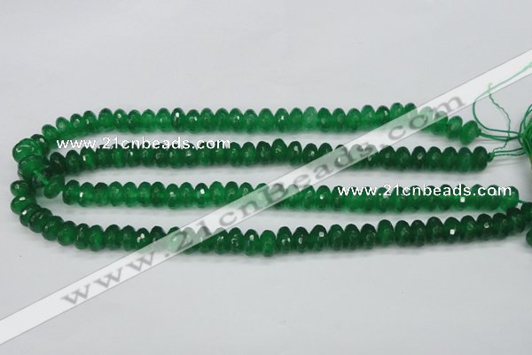 CCN1998 15 inches 6*10mm faceted rondelle candy jade beads wholesale