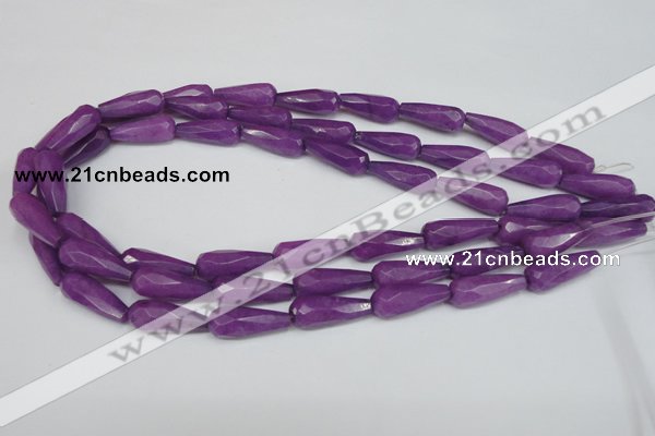 CCN200 15.5 inches 9*22mm faceted teardrop candy jade beads