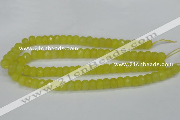 CCN2006 15 inches 8*12mm faceted rondelle candy jade beads wholesale