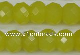 CCN2008 15 inches 12*16mm faceted rondelle candy jade beads wholesale