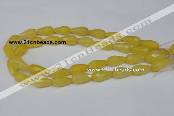 CCN202 15.5 inches 12*22mm faceted teardrop candy jade beads