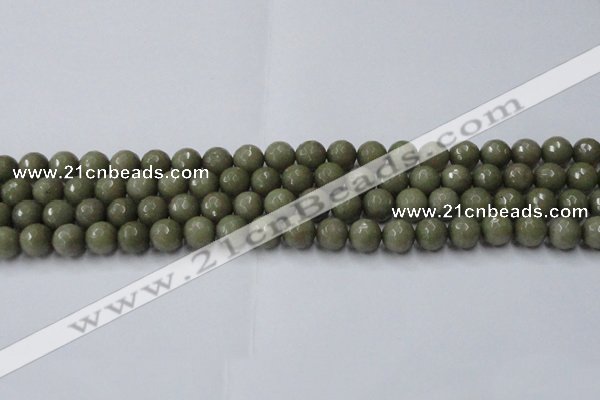 CCN2024 15 inches 8mm faceted round candy jade beads wholesale