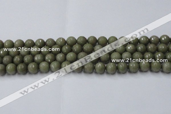 CCN2026 15 inches 12mm faceted round candy jade beads wholesale