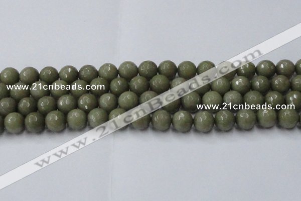 CCN2027 15 inches 14mm faceted round candy jade beads wholesale