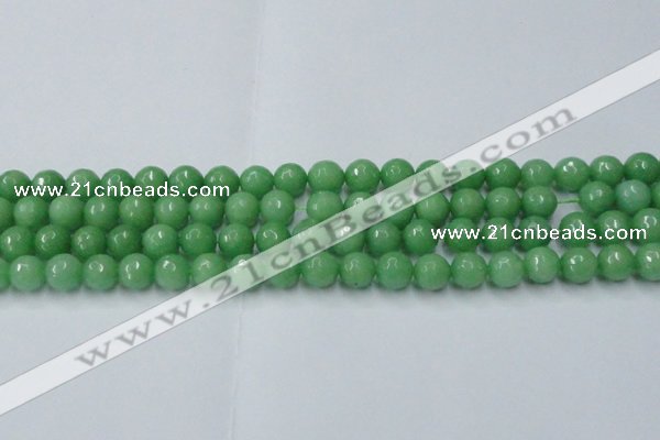 CCN2032 15 inches 10mm faceted round candy jade beads wholesale