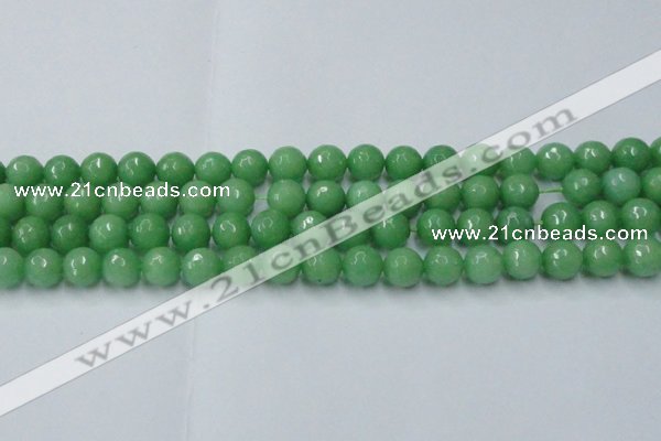 CCN2033 15 inches 12mm faceted round candy jade beads wholesale