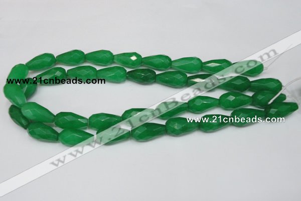 CCN204 15.5 inches 12*22mm faceted teardrop candy jade beads