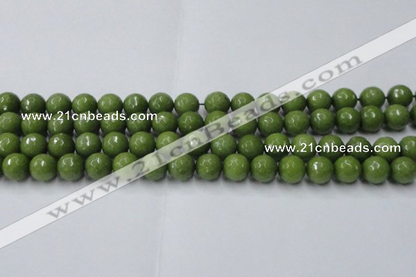 CCN2040 15 inches 12mm faceted round candy jade beads wholesale