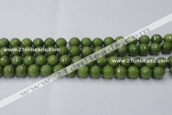 CCN2041 15 inches 14mm faceted round candy jade beads wholesale