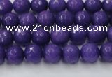 CCN2058 15 inches 6mm faceted round candy jade beads wholesale