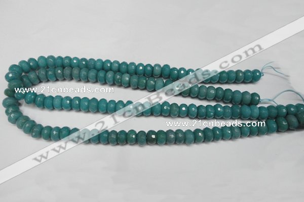 CCN2102 15.5 inches 6*10mm faceted rondelle candy jade beads