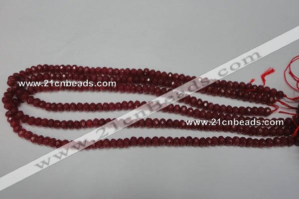 CCN2125 15.5 inches 4*6mm faceted rondelle candy jade beads