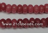 CCN2127 15.5 inches 6*10mm faceted rondelle candy jade beads