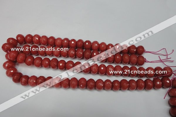 CCN2128 15.5 inches 8*12mm faceted rondelle candy jade beads