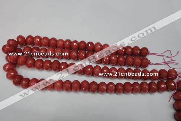 CCN2129 15.5 inches 10*14mm faceted rondelle candy jade beads