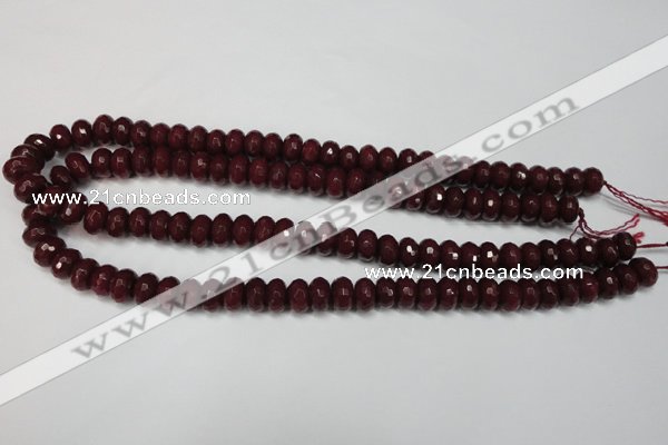 CCN2134 15.5 inches 6*10mm faceted rondelle candy jade beads