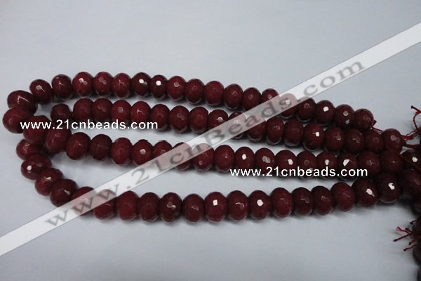 CCN2136 15.5 inches 10*14mm faceted rondelle candy jade beads