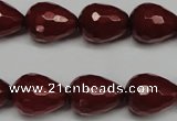 CCN2141 15.5 inches 12*16mm faceted teardrop candy jade beads