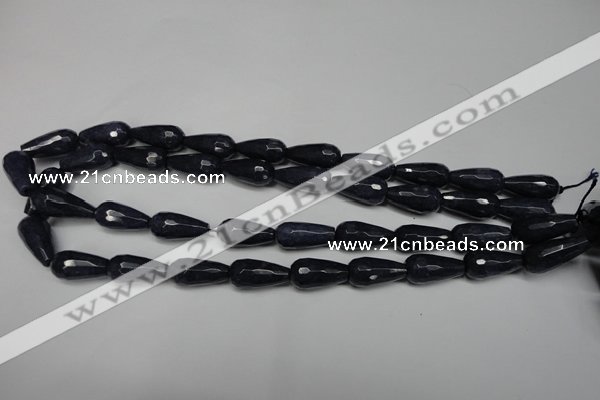 CCN2147 15.5 inches 10*20mm faceted teardrop candy jade beads