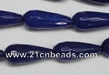 CCN2152 15.5 inches 10*25mm faceted teardrop candy jade beads