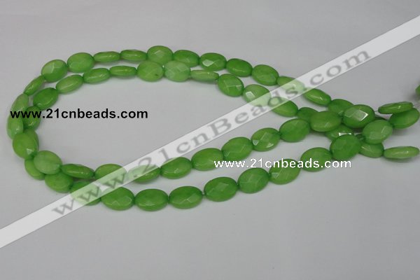 CCN216 15.5 inches 10*14mm faceted oval candy jade beads