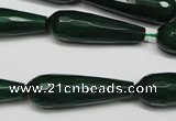 CCN2163 15.5 inches 10*30mm faceted teardrop candy jade beads