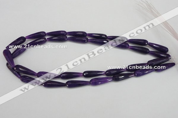 CCN2171 15.5 inches 8*25mm faceted teardrop candy jade beads
