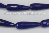 CCN2172 15.5 inches 8*25mm faceted teardrop candy jade beads