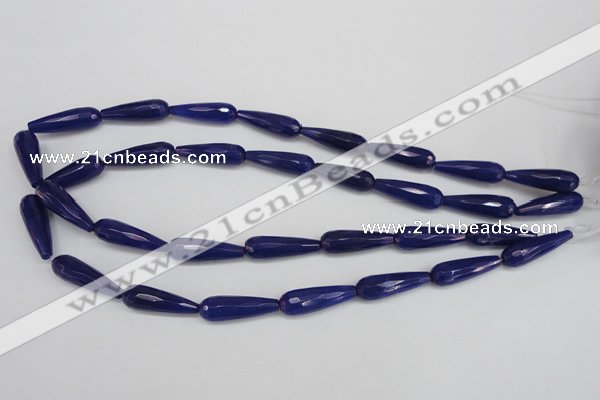 CCN2172 15.5 inches 8*25mm faceted teardrop candy jade beads